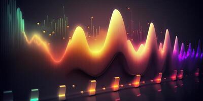 . . Music audio volume spectrum graph. Also can be used for stock marketing forex analytics. Graphic Art photo