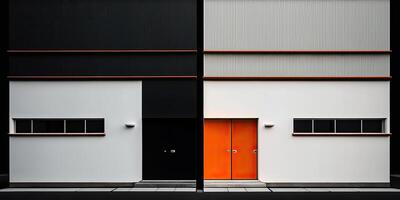 ai generado. ai generativo. Japón estilo ciudad urbano mínimo arquitectura calle estilo foto realista ilustración. urbano hormigón estética onda. gráfico Arte