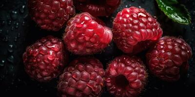 . . Fruit healthy berry mock up close up photography raspberrt. Graphic Art photo