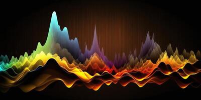 ai generado. ai generativo. música audio volumen espectro grafico. además lata ser usado para valores márketing forex analítica. gráfico Arte foto