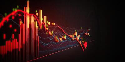 ai generativo. ai generado. negocio gráfico datos forex valores Finanzas Grapgh. márketing ingresos estadística. gráfico Arte foto