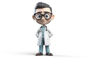 . . 3d blender doctor medicine bobble head figure toy. Graphic Art photo