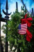 Patriotic Christmas Wreath photo