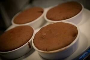 Four flourless chocolate cake photo