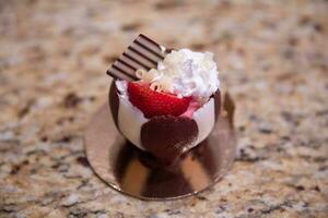 Chocolate Cup Dessert photo
