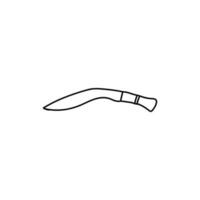 Knife Weapon Killer Line Simple Logo vector