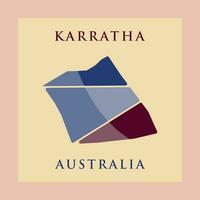 karratha ciudad mapa geométrico sencillo creativo logo vector