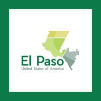 El Paso City Map Modern Creative Logo vector