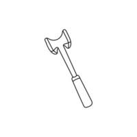 Butcher's hammer Tool Line Simple Logo vector