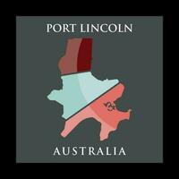 Port Lincoln City Map Illustration Creative Logo vector