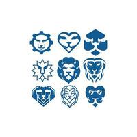 Lion Animal Set Collection Icon Creative Logo vector