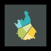 borracho ciudad mapa geométrico moderno creativo logo vector