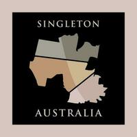 Map Of Singleton City Modern Creative Logo vector