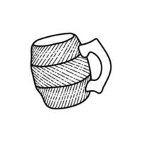 Mug Water Line Art Creative Logo vector