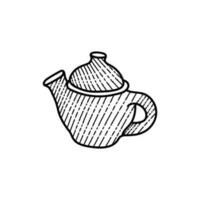 Teapot Water Line Art Creative Logo vector