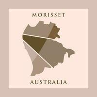 Map Of Morisset Modern Illustration Creative Logo vector