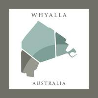 Whyalla Map Geometric Simple Logo vector