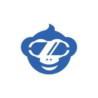 Animal Monkey Vr Modern Creative Logo vector