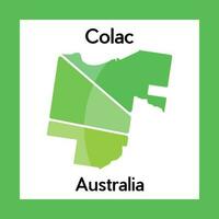 Colac City Map Geometric Simple Creative Logo vector