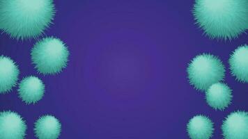 Purple Background with Fuzzy Blue Spheres vector