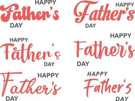 Set of happy father's day logo signs. Vector illustration . Father's Day