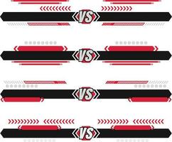 Set of black and red banner templates. Vector illustration