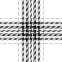 Plaid check pattern in black and white. Seamless fabric texture. Tartan textile print. vector