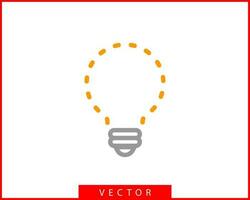 vector de icono de bombilla. concepto de logotipo de idea de bombilla. elemento de diseño web de iconos de electricidad de lámpara. silueta aislada de luces led.