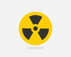 Radiation icon vector. Warning radioactive sign danger symbol. vector