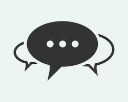 Talk bubble speech icon. Blank empty bubbles vector design elements. Chat on line symbol template. Dialogue balloon sticker silhouette.