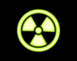 Radiation icon vector. Warning radioactive sign danger symbol. vector