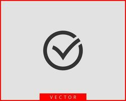 elemento de diseño de símbolo de vector de icono de marca de verificación.