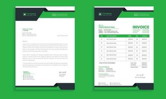 Creative modern letterhead and invoice template design with color and concept variation bundle vector