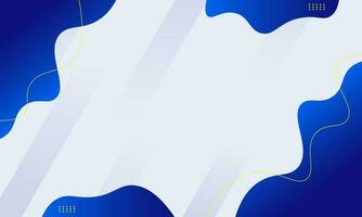 Modern blue and waves abstract background for banner, brochure, flyer, poster, landing page vector