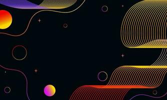 Modern black background with gradient geometrical vector