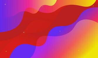 Colorful neon gradient abstract background with waves. Suitable for banner or landing page vector