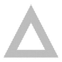 Geometric Doted Triangle Frame Template vector