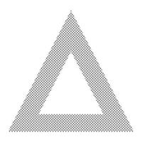 Geometric Doted Triangle Frame Template vector