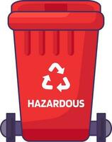 Closed Transportable Hazardous Waste Container vector