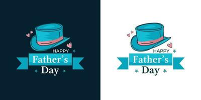 Hand drawn fathers day badges vector