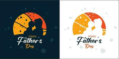 Happy father's day greeting card design vector