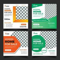 Home rent and sale social media post design template Bundle, square web banner, Premium Vector, Real Estate social media post,banner,abstract background design template vector