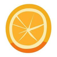 Simple doodle orange fruit. Vector Illustration