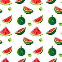 Watermelon Seamless Pattern. Vector Illustration