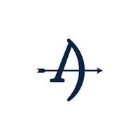 un arquero logo vector