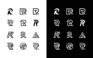 Vector graphic of abstract initial letter R design template editable resizable EPS 10