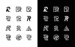 Vector graphic of abstract initial letter R design template editable resizable EPS 10