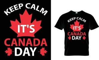 Primero julio Canadá día t camisa diseño vector