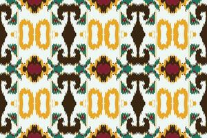African Ikat Damask embroidery background. geometric ethnic oriental pattern traditional. Ikat Aztec style abstract vector illustration. design for print texture,fabric,saree,sari,carpet.