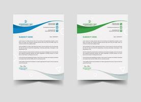 Business letterhead design corporate template vector